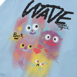Men Hoodie Cartoon Monster Graffiti Printed Hoodie