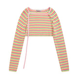 Women Sweater Short Knitted Cardigan Girls Casual Long Sleeve
