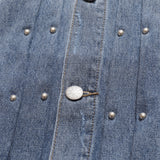 Men Denim Jacket Embroidered Denim Jacket Men's Loose Outer Wear Jacket