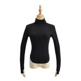 Women T-Shirt Autumn and Winter Stretch Tight Long-Sleeved T-shirt Top