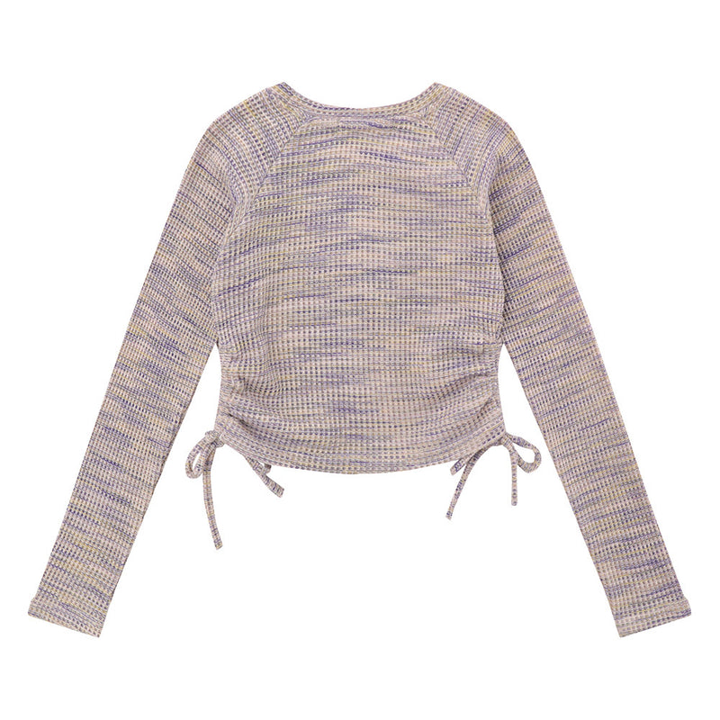 Women Sweater Short Top Women's Retro Autumn Long Sleeve Sweater