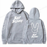 Rapper Bad Bunny Hoodies Rabbit Print Men Woman Streetwear