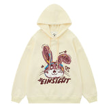 Men Hoodie Cartoon Rabbit Graffiti Printing Sweatshirt