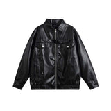 Unisex Jacket Autumn Fashion Casual Leather Clothing Jacket Women's Clothing