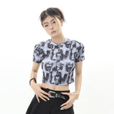 Women T-shirt Printed T-shirt Girls Short Sleeve Summer Casual Top