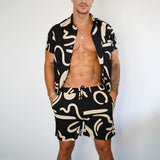 Men Shirt Summer Shorts Shirt Men's Casual