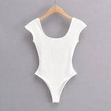 Women T-Shirt Summer Slim Fit Jumpsuit Short Sleeve T-shirt