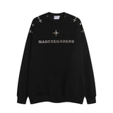 Men Hoodie Sweater Men's Autumn Loose Casual Letter Crew Neck