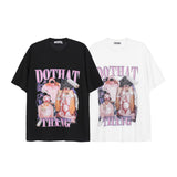 Men's T Shirt Short-Sleeved T-shirt Men's and Women's Hiphop High Street Loose Top