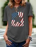 Women's Independence Day T Shirt Pattern Printed Short-Sleeved T-shirt