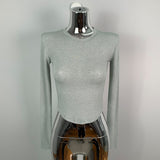 Women Long Sleeve Shirt round Neck Short Long-Sleeved Bottoming Shirt