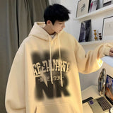 Men Hoodie Sweater Spring and Autumn Retro Fashion Brand Hooded Top Pu Handsome Coat