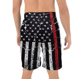 National Flag Day Shorts Summer Floral Print Casual Jumpsuit Beach Pants