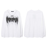 Men Long Sleeve Shirt Printed Couple Long Sleeve T-shirt Loose Bottoming Top Men and Women