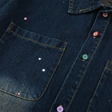 Men Denim Jacket Men's Long Sleeve Shirt Denim Clothes Jacket
