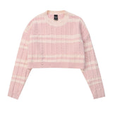 Women Sweater Striped Short Style Knitwear Girls' Spring and Autumn Long Sleeve