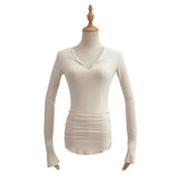 Women's T-Shirt Long-Sleeved T-shirt Women's Tight Bottoming Top