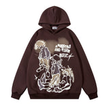 Men Hoodie Character Printed Hoodie Men's Casual Long-Sleeved Pullover Sports Hoodie Autumn and Winter