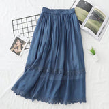 Women Skirt Women's Spring Clothing Long Dress Stitching Skirt