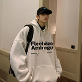 Men Hoodie Sweater Men's Spring and Autumn Retro Loose Hooded Coat