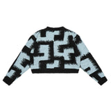Women Sweater Short Knitwear Crew Neck Casual Girls Autumn