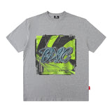 Men T Shirt Hip Hop Retro Letter Short Sleeve T-shirt for Men and Women