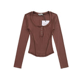 Women Long Sleeve T-Shirt Long Sleeve T-shirt Women's Spring and Autumn Leisure Cotton