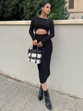 Women's Dresses Women's Clothing Autumn Crew Neck Sheath Dress Women's