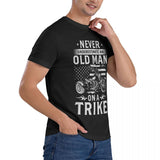 Vintage Never Underestimate An Old Man On A Trike T-Shirt