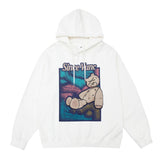 Men Hoodie Printed Personality Sweater Men's Loose Pullover Hooded Sweatshirt Autumn and Winter