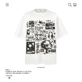 American vintage street T-shirt vintage cotton summer boys loose