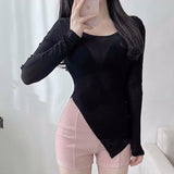Women Long Sleeve Shirt Women's Long Sleeve T-shirt Women's Top Women's Bottoming Shirt Autumn