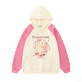Men Hoodie Stitching Raglan Sleeve Loose Casual Hoodie Spring and Autumn