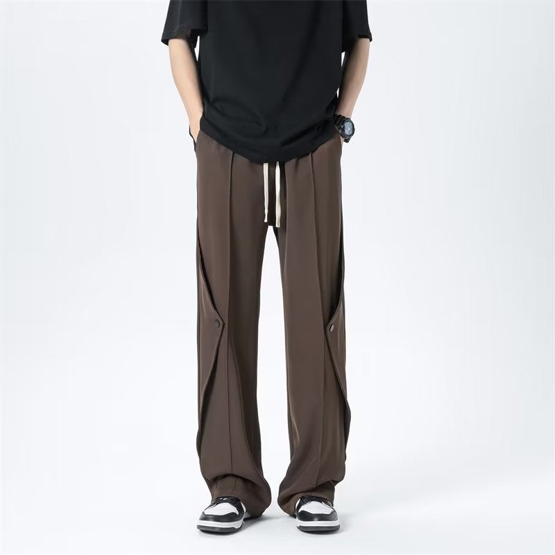 Men Sweatpants Casual Pants Men's Summer Loose Drooping Ice Silk