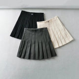 Women Skirt Preppy Style Spring High Waist Skirt Trendy Sports