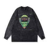 Men Long Sleeve Shirt Men's Distressed Loose Bottoming T-shirt