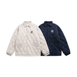 Unisex Jacket Winter Diamond Lattice Cotton Jacket