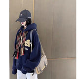 Palm Angle Hoodie Wholesale Cross-Border Fashion Brand Palm Angels Tassel Streamer Broken Bear Embroidery Velvet Hoodie Sweater Men's and Women's Coats