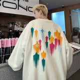 Men Hoodie Sweater Spring and Autumn High Sense Hip Hop Loose Coat