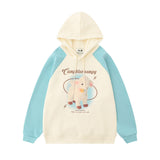 Men Hoodie Stitching Raglan Sleeve Loose Casual Hoodie Spring and Autumn