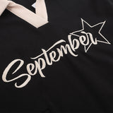 Women Long Sleeve T-Shirt Long Sleeve T-shirt Girls Autumn Ins Lapel Color Matching