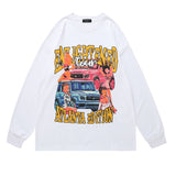 Men Long Sleeve Shirt Gothic Style Printed Sweater Men's and Women's Hip Hop Retro Long Sleeve T-shirt