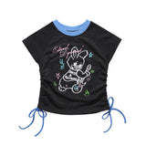 Women T-shirt Printed Short-Sleeved T-shirt Women's Summer O-neck Short