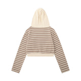 Women Hoodie Short Hoodie Knitted Women's Autumn Zipper Jacket