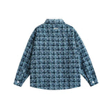 Unisex Jacket Autumn Plaid Letters Embroidered Jacket Women's Clothing
