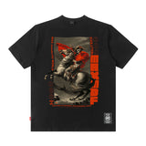 Men T Shirt Hip Hop Oil Painting Short-Sleeved T-shirt Men's Trendy Summer Couple
