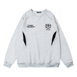 Men Hoodie round Neck Racing Suit Sports Loose Long Sleeve Top Autumn and Winter