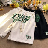 Men Sweatpants Casual Shorts Men's Summer Vintage Embroidered Loose Sports