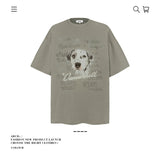 American vintage street T-shirt cotton vintage men's summer loose