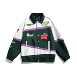 Unisex Jacket Fall Color-Blocking Lettered Casual Jacket Women's Clothing